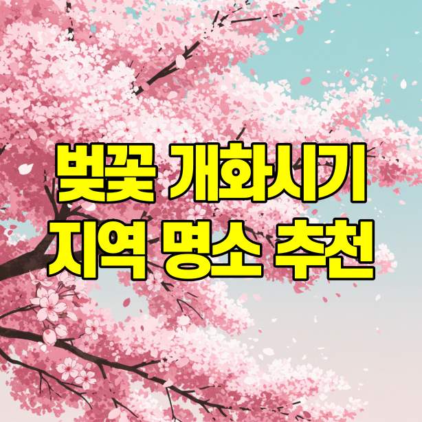 2025년 벚꽃 개화시기 지역별 벚꽃 명소 추천 썸네일
